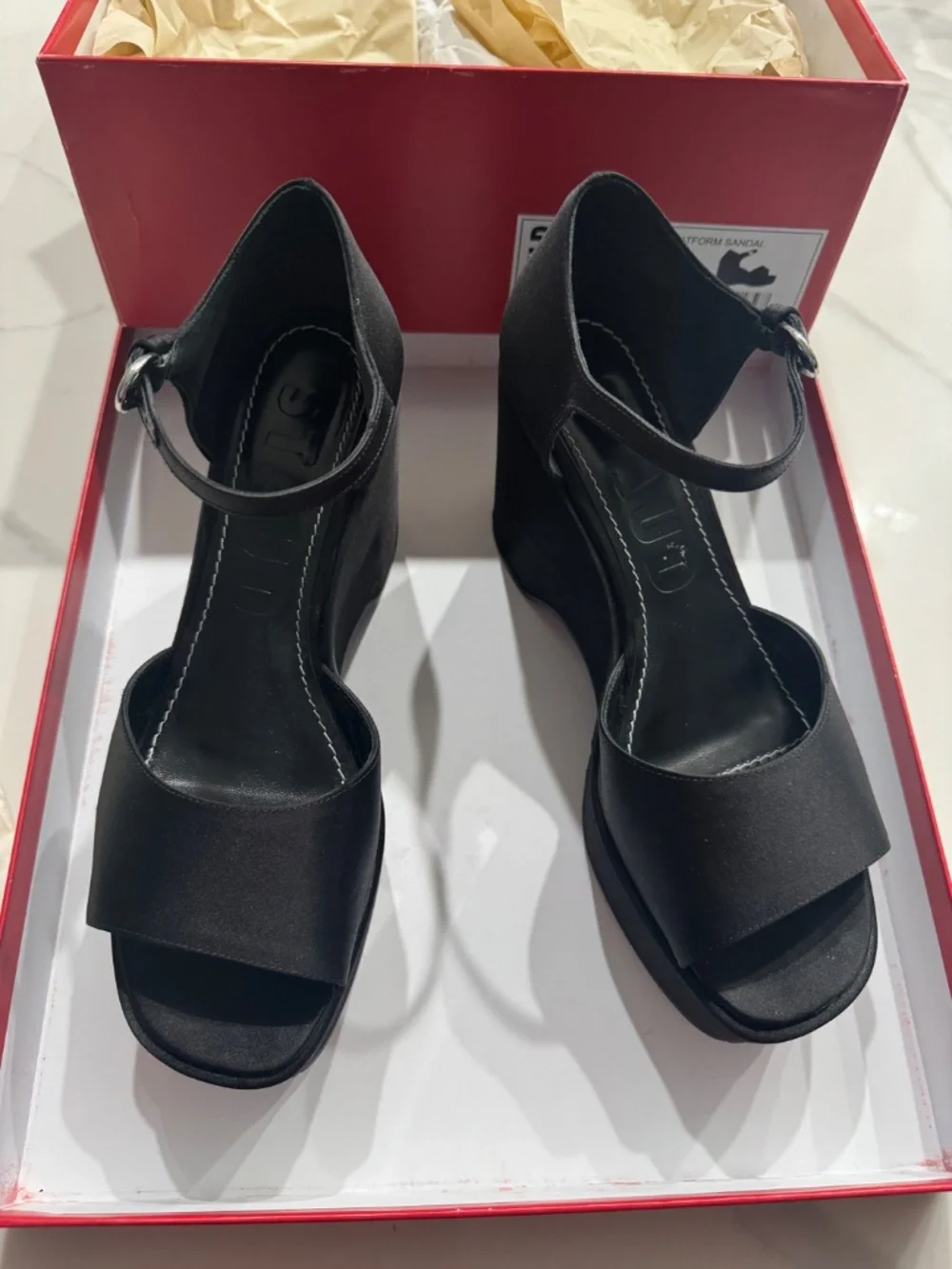 Stuad Stella Platforms - Black -  US Size 9